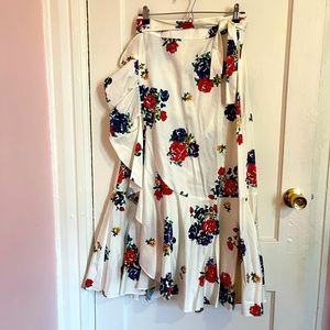 Tory Burch Ruffled long floral skirt